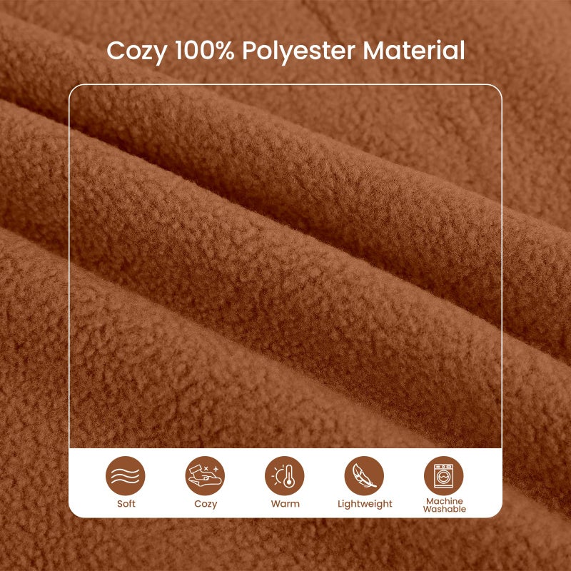 DENTRUN Reversible Dog Coat - Windproof Polar Fleece Vest with Reflective Neck Strips, Hook & Loop Closures, Easy-On Cold Weather Jacket for Medium Puppies (Medium Dogs Gear) - Image 2